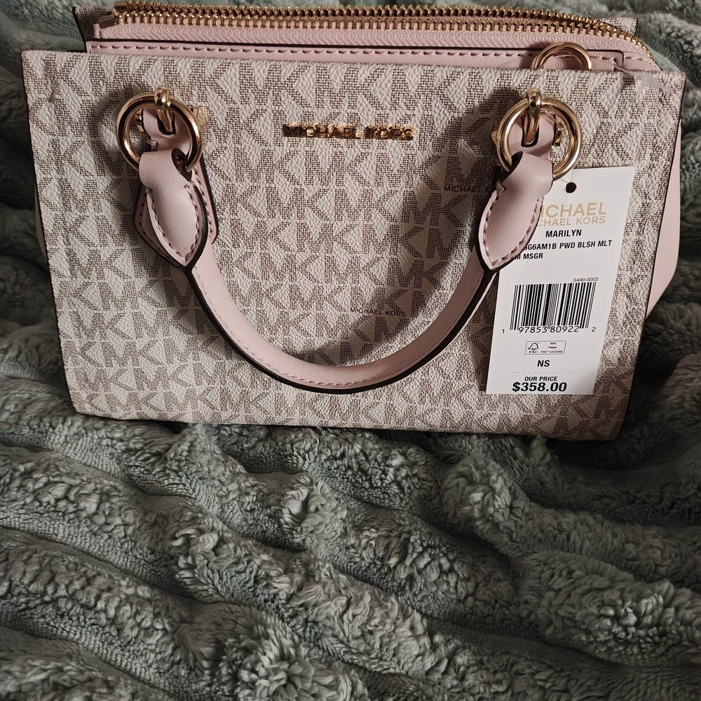 Michael Kors Pink Signature Logo Satchel